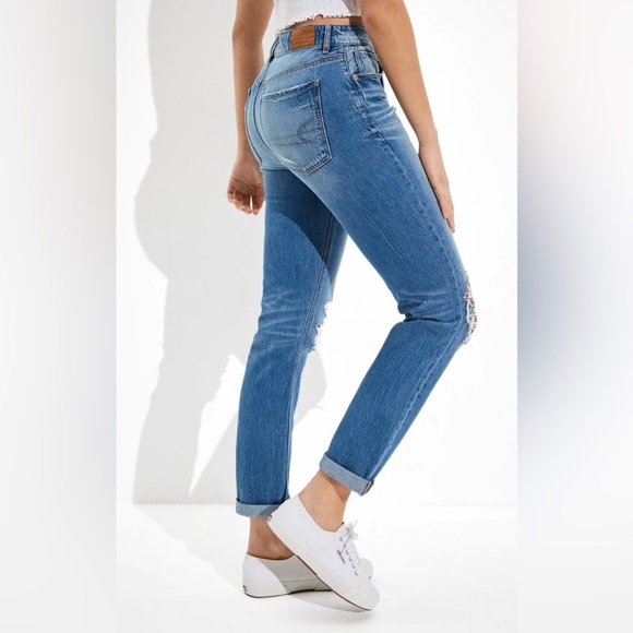 NWT American Eagle Tom Girl Jeans size 18 low rise ripped - Picture 13 of 14